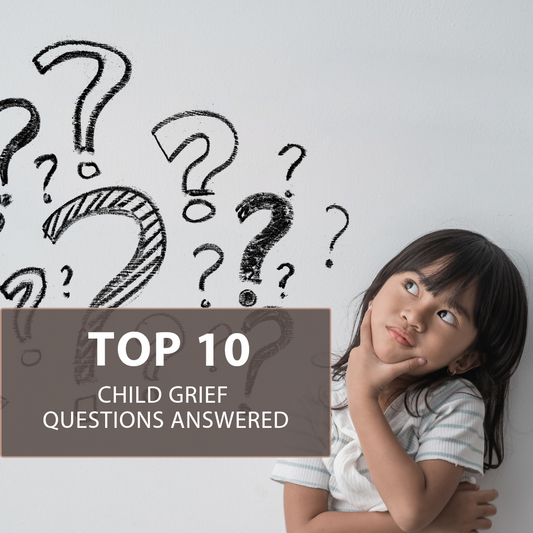 Image a young child with her fingers on her chin in deep thought. There's a white background with several black questions marks beside her.