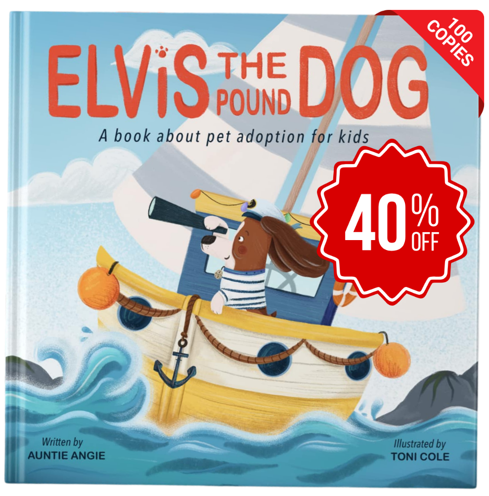 Buy Bulk - 100 Copies (Hardcover) of Elvis the Pound Dog: A Book About Pet Adoption for Kids