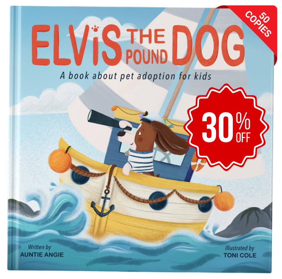 Buy Bulk - 50 Copies (Hardcover) of Elvis the Pound Dog: A Book About Pet Adoption for Kids